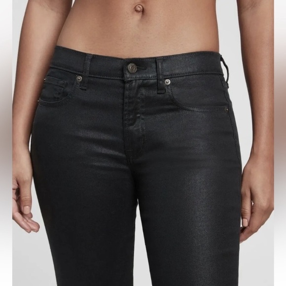 GAP Black Coated Skinny Jeans Size 2 - Picture 2 of 10